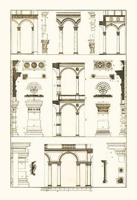 Architectural Drawings of Renaissance Architecture Poster Print by J. Buhlmann