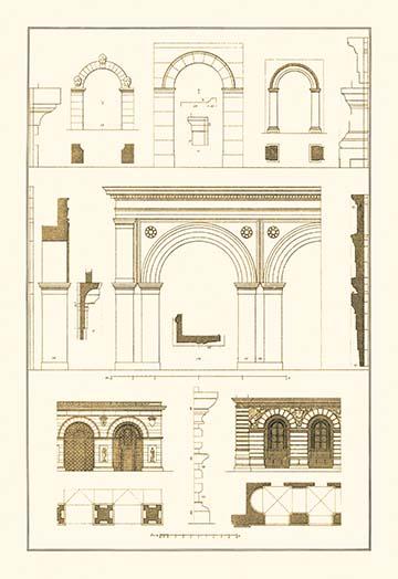 Architectural Drawings of Renaissance Architecture Poster Print by J. Buhlmann