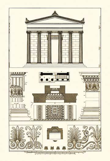 Architectural Drawings of Renaissance Architecture Poster Print by J. Buhlmann