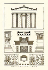Architectural Drawings of Renaissance Architecture Poster Print by J. Buhlmann