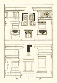 Architectural Drawings of Renaissance Architecture Poster Print by J. Buhlmann
