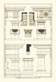Architectural Drawings of Renaissance Architecture Poster Print by J. Buhlmann