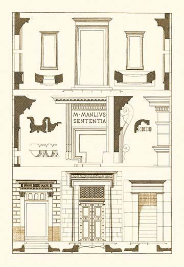 Architectural Drawings of Renaissance Architecture Poster Print by J. Buhlmann.