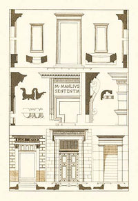Architectural Drawings of Renaissance Architecture Poster Print by J. Buhlmann.