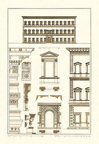 Architectural Drawings of Renaissance Architecture Poster Print by J. Buhlmann