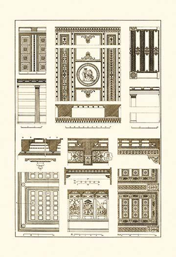 Architectural Drawings of Renaissance Architecture Poster Print by J. Buhlmann