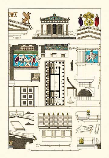 Architectural Drawings of Renaissance Architecture Poster Print by J. Buhlmann