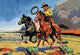 Cowboys Pulp Magazine Back Cover Art Poster Print by Arthur Roy Mitchell