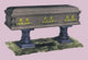 Vintage salesman's catalog page poster featuring tombstones and coffins.