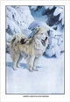 Vintage art poster print of 'A Dog for the Eskimo' by Louis Agassiz Fuertes.