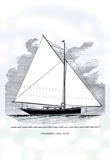 Small Yachts Design Graphic Poster Print by C.P. Kunhardt