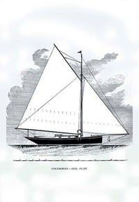 Small Yachts Design Graphic Poster Print by C.P. Kunhardt