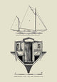 Design of Small Yachts Poster Print by C.P. Kunhardt, vintage yacht design illustration.