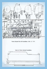 Railroad Schematics & Plans Poster Print showcasing detailed designs.