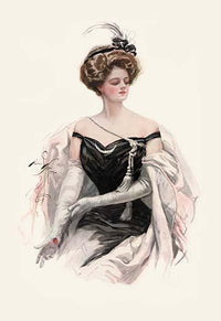 Harrison Fisher Poster Print showcasing classic feminine beauty