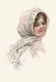 Harrison Fisher poster print showcasing vintage art style.