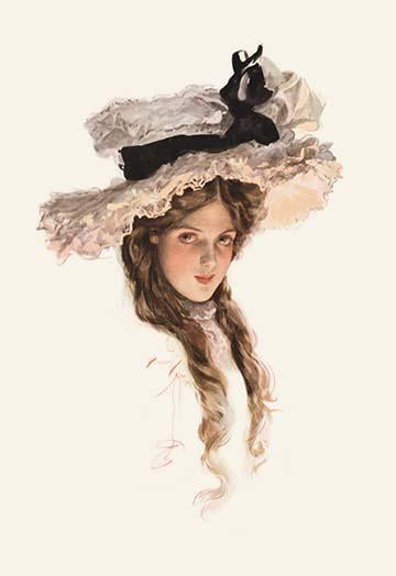Harrison Fisher poster print showcasing iconic artwork by The Father of a Thousand Girls.