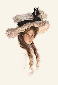 Harrison Fisher poster print showcasing iconic artwork by The Father of a Thousand Girls.