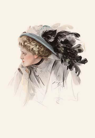 Harrison Fisher captivating poster print featuring elegant women