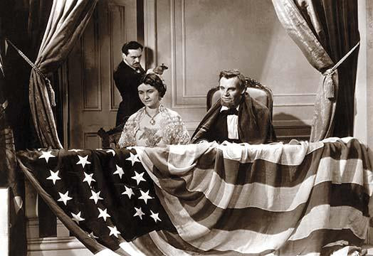 Still photo from D.W. Griffith's Abraham Lincoln movie showing John Wilkes Booth.