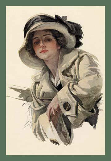 Harrison Fisher Poster Print showcasing vintage beauty and elegance.