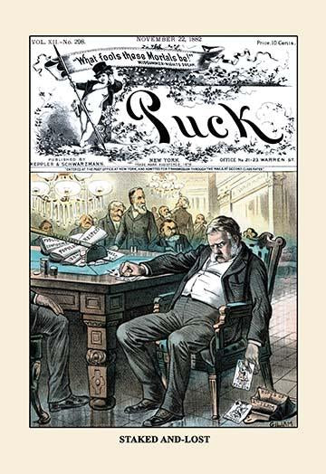 Political Commentary Poster Print by Bernhard Gillam showcasing historical satire.