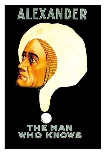 Claude Alexander Poster Print featuring the mystical magician in a turban.