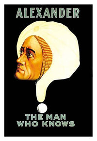 Claude Alexander Poster Print featuring the mystical magician in a turban.