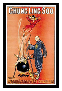 Chung Ling Soo Poster Print by Strobridge showcasing stage magic.