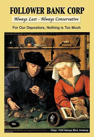 Flemish Banker and His Wife Money Changing Poster Print by Wilbur Pierce
