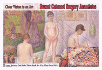 Bathers Pointillist Art Print by Georges Seurat in colorful dots.