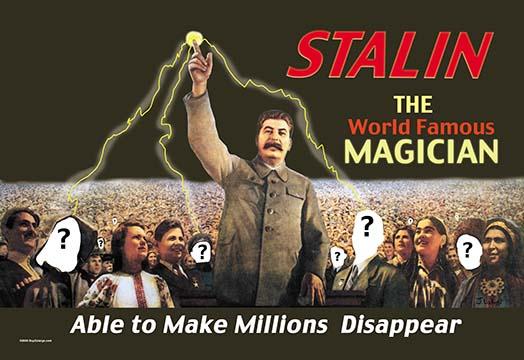 Stalin Lightning Bolt Poster Print by Wilbur Pierce, depicting historical significance.