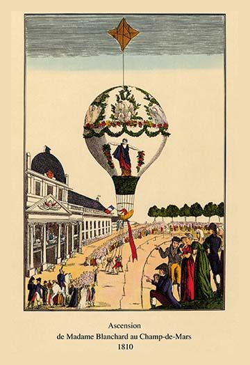 Lighter than Air hot air balloon poster print featuring helium and hydrogen filled balloons.