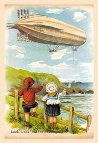 Lighter than Air hot air balloons poster print featuring helium and hydrogen-filled balloons.
