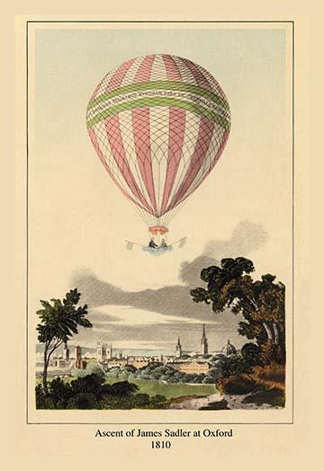 Lighter than Air hot air balloons poster print featuring helium and hydrogen filled balloons.