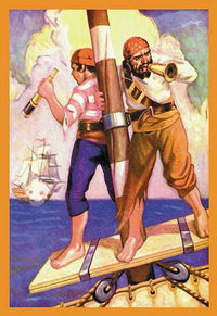 Pirates Adventure Illustrated Poster Print by George Taylor