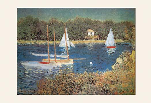 Claude Monet Impressionist Poster Print featuring vibrant colors and nature scenes.