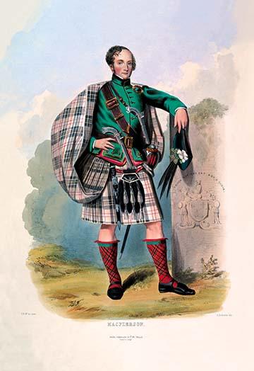 Scottish vintage art poster print by R.R. McIan, high-quality reproduction