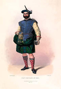 Scottish vintage art reproduction poster print by R.R. McIan, available in multiple sizes.