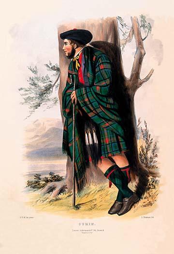 Scottish vintage art poster print by R.R. McIan, high-quality reproduction.
