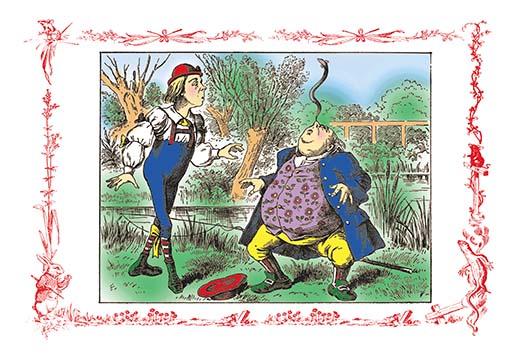 Alice's Adventures in Wonderland poster print by Sir John Tenniel featuring whimsical illustrations.