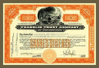 Benjamin Franklin Kite Flying Electric Storm Poster Print with Orange Border