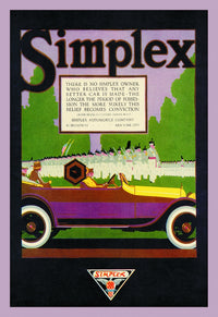 Vintage Crane-Simplex Car Manufacturer Poster Print