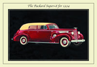 Packard Super Eight Poster Print - Classic Luxury Automobile Art