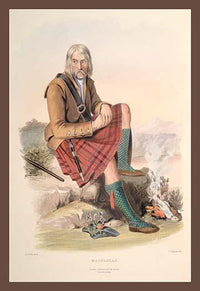 Scottish vintage art poster print by R.R. McIan featuring scenic landscapes.