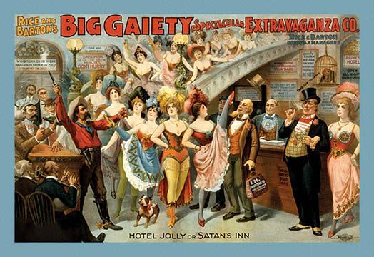 Rice & Barton's Big Gaiety Spectacular Extravaganza Poster Print by Courier Litho Company
