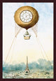 French Balloon Above the Eiffel Tower Poster Print by Camille Gravis