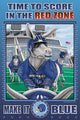 Democratic Quarterback in Blue Uniform Poster Print by Richard Kelly