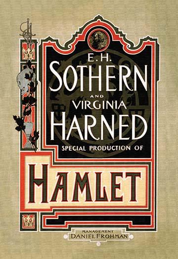 E.H. Sothern and Virginia Harned Hamlet Poster Print by Strobridge Litho Co.