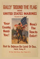 Marine Landing Party Recruitment Poster Print by Sidney H. Riesenberg, military-themed artwork